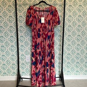 Downeast basics Jules abstract print maxi dress